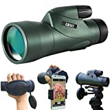 Telescopio monocular Gosky, Piper Monocular de Alta definición 12x55 para Adultos con Prisma BAK4 y Lentes FMC, Monocular liviano y con Adaptador para teléfonos Inteligentes Ideal para observar Aves