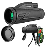 Telescopio Monocular, innislink 12x50 monocular HD Monoculares Telescopio BAK4 FMC Prisma con adaptador de teléfono y trípode, impermeable a Antivaho Para caza acampar observación aves juego de fútbol