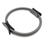 DXIA Anillo de Pilates, Yoga Aro Pilates, Aro Fitness Aro de Pilates, Dispositivo de Entrenamiento para un Entramiento de Fuerza y Resistencia Eficaz, Anillo con un Diámetro de 38cm (Gris)