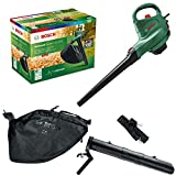 Bosch Universal Garden Tidy 3000 aspirador y soplador de hojas eléctrico (3000 W, bolsa colectora de 50 l, velocidad variable, para soplar, aspirar y triturar las hojas, en caja)