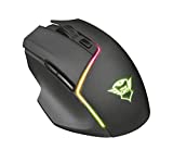 Trust GXT 161 Disan - Ratón inalámbrico gaming RGB con batería recargable y software avanzado, color negro
