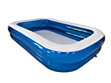 KG KITGARDEN - Piscina Hinchable Rectangular 660 litros, 260x175x51cm, Azul/Transparente, Pool 262TAZ