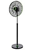 Orbegozo SF 0248 - Ventilador de pie silencioso, mando a distancia, 18 aspas, 45 cm de diámetro, 90 W, negro y verde
