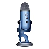 Blue Micrófono USB profesional Yeti para grabación, streaming, podcasting, radiodifusión, gaming, voz en off y más, multipatrón, Plug'n Play en PC y Mac - Azul Claro