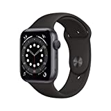 Apple Watch Series 6 (GPS, 44 mm) Caja de Aluminio en Gris Espacial - Correa Deportiva Negra