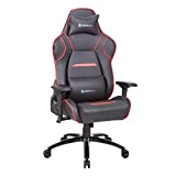 Newskill Silla Gaming Profesional Valkyr, Asiento Microperforado PU Transpirable, Reclinable 180º, Reposabrazos 4D y Altura Regulables, Carga Máxima 150Kg, Cojín Lumbar y Cervical, Rojo