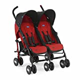 Chicco Echo Twin Silla de paseo gemelar, ligera y compacta, color rojo