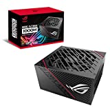 ASUS ROG-STRIX-1000G - Fuente de alimentacion 1000W Gold (disipadores ROG, Ventiladores Axial-Tech, rodamientos de Bolas, tecnología 0db, 80 Plus Gold, Full Modular) Negro