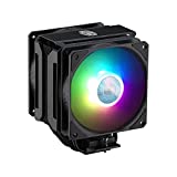 Cooler Master MasterAir MA612 Stealth Disipador de CPU ARGB: Ventiladores Push Pull SickleFlow 120 V2 ARGB, 6 Heat Pipes, Espacio Ilimitado RAM, Incluye Controlador, Compatibilidad de Socket Universal