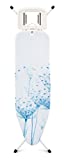 Brabantia 108822 - Mesa de planchar, Soporte sólido para planchas de vapor, Estructura Blanco Puro, Multicolor (Cotton Flower), 124 x 38 cm, metal;algodón
