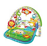 Fisher-Price - Gimnasio Musical Animalitos De La Selva, Manta De Juego Bebé (Mattel Gxc36), Embalaje sostenible, Exclusivo en Amazon