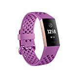 Fitbit Charge 3 Pulsera Avanzada de Salud y Actividad física, Unisex-Adult, Deportiva En Color Morado, Talla Unico