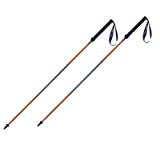 AONIJIE Bastón de Senderismo Plegables Bastones Trekking de Fibra de Carbono Empuñadura de EVA Espuma para Alpinismo Trail Viaje Mochilero Caminar (110CM - 2 PCS)