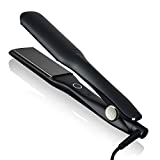 ghd max - plancha de pelo profesional con placas anchas para cabello largo, grueso o rizado, tecnología dual zone, negra