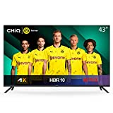 CHiQ U43H7L - Televisor inteligente, Ultra HD, 4K, 43 pulgadas, HDR10/HLG, wifi, Bluetooth, Prime Video, Netflix 5.1, YouTube Kids, 3 conexiones HDMI, 2 puertos USB, sin marco