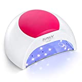 Lámpara Secadora de Uñas, SUNUV Profesional LED UV Lampara Uñas de Gel, Curado Luz en 4 modos para tiempo 10s, 30s, 60s y 90s