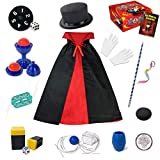 Kids Magic Kit - Beginners Kids Magic Tricks Set Included Magic Wand, Top Hat, Fancy Dress & Much More, Novelty Magic Props Toy Birthday Christmas Gift for Magician Boy Girl