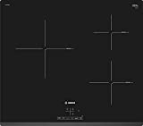 Bosch Hogar PUC631BB2E Serie | 4 - placa de inducción, 3 zonas de cocción, 60 cm, color negro, Gran zona 24 cm I Serigrafía Lineal