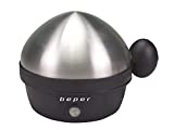 Beper BC.125 - Hervidor de Huevos Eléctrico, Cocción Suave, Mediana o Dura, Calienta hasta 7 Huevos, Recipiente con Orificio para Huevo Incluido, Electric Egg Cooker, Negro