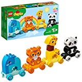 LEGO 10955 Duplo Tren de los Animales con Jirafa, Elefante, Oso Panda y Tigre de Juguete, Primer Set de Construcción para Niños de 1.5 - 2 Años o Más