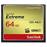 SanDisk SDCFXSB-064G-G46 - Tarjeta de Memoria de 64 GB (Velocidad de Lectura de 120 MB/s, Velocidad de Escritura de 85 MB/s, UDMA 7)