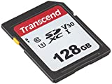 Transcend TS128GSDC300S-E Tarjeta SD de 128 GB, SDXC, Clase 10, U3, V30, Velocidad de Lectura hasta 95 MB/s – Paquete abrefácil