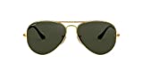 Ray-Ban Aviator Large Metal, Gafas de sol para Hombre, Dorado (Grey/Green), 55