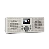 oneConcept TuneUp ST – Radio con Internet, Radio WiFi 10 W de Potencia, Control por aap con AirMusic, Salida de línea, Pantalla en Color de Alto contrasete (HCC) de 2,4 Pulgadas, Blanco