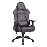 Newskill Silla Gaming Profesional Valkyr, Asiento Microperforado PU Transpirable, Reclinable 180º, Reposabrazos 4D y Altura Regulables, Carga Máxima 150Kg, Cojín Lumbar y Cervical, Negro