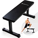 SPORTSTECH Banco de Pesas para tu Gimnasio en Casa | Banco de gimnasio para musculación, entrenamiento de fuerza y levantamiento de pesas | Banco plano adecuado para Multiestación + Power Rack | BRT50