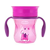 Chicco Vaso Infantil Perfect, Vaso Antiderrame de 200 ml, Vaso Aprendizaje para Bebés +12 Meses para Aprender a Beber, con Válvula de Silicona y Asas Extraíbles, sin BPA – Color Rosa