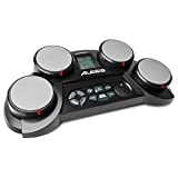 Alesis CompactKit 4 - Batería Electrónica de Sobremesa de 4 Pads Sensibles a la Velocidad, 70 Sonidos, Función de Entrenamiento y de Juego y Baquetas Incluidas, instrumento musical ideal para niños