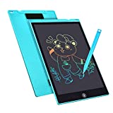 Tableta de Escritura Color LCD 12 Pulgadas, Tablet Escritura Pantalla Colorido Infantil, Tableta Grafica Dibujo Niños Adecuada para el Hogar, Escuela, Oficina, Cuaderno de Notas con Fundas (Blue)