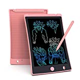 Arolun Tableta de Escritura LCD 8.5 Inch Colorida, LCD Tablero de Dibujo Gráfica Pizarra Magica de Mensaje Memo Pad Electrónico con Lápiz Regalos para Niños,Clase,Oficina,Casa,Cocina (Rosa)