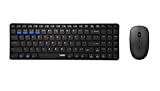 Rapoo | Combo Teclado y ratón Inalámbrico, (Pack de Teclado y ratón inalambrico, conexión multimodo, Bluetooth 3.0, 4.0 y 2.4GHz, ratón ergonómico, Teclado QWERTY español) Negro