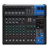 Yamaha MG12XUK Mezclador compacto (versión con potenciómetros) – Mezclador compacto de 12 canales, efectos SPX, funciones de audio USB y preamplificadores de micro D-PRE