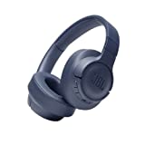 JBL T710BT Auriculares Over Ear con Bluetooth - Auriculares de diadema ligeros con batería de hasta 50 horas y cable extraíble, color azul