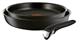 Tefal Ingenio Expertise - Juego de 2 Sartenes + Mango extraíble: Sartenes de 24 y 28 cm, mango intercambiable, sartenes antiadherentes, Titanium Excellence, Thermospot, apto horno y lavavajillas