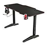 Trust Gaming Mesa para Gaming XL 140 x 66 cm GXT 1175 Imperius - Mesa Ordenador, Escritorio con Sistema de Gestión de Cables, Mesa Completamente Recubierta de Alfombrilla - Negro