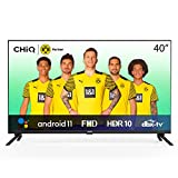 CHiQ Televisores Smart TV LED 40 Pulgadas, Resolución FHD, Android 11, Frameless TV, HDR10, WiFi Dual Band 2.4/5G, Bluetooth 5.0, Chromecast, 3X HDMI, 2X USB. 3 años de garantía - L40G7L