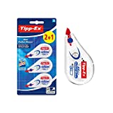 Tipp-Ex Cinta Correctora Mini Pocket Mouse – Óptimo para Material Escolar - 6 m x 5 mm, Pack de 2+1, Color Blanco