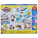 Play-Doh - Kitchen Creations - Súper Cafetería - Cafetera de Juguete con 20 Accesorios y 8 Botes