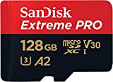 SanDisk 128 GB Extreme Pro Tarjeta de Memoria microSDXC + Adaptador SD + RescuePRO Deluxe, hasta 200 MB/s, Clase A2 de Rendimiento de Las Aplicaciones, UHS-I, Class 10, U3 y V30