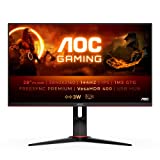 AOC Gaming U28G2XU - Monitor 28 Pulgadas 4K UHD, 144Hz, 1ms, IPS, FreeSync Premium pro, HDR 400, Ajustable en altura, USB Hub, Altavoces(3840x2160 @ 144Hz, 370 cd/m², HDMI/DP/USB 3.2)