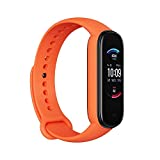 Amazfit Banda 5 Rastreador de Ejercicios Duración de la batería de 15 días Oxigeno en Sangre Ritmo cardiaco Monitoreo del sueño Seguimiento de la Salud de la Mujer (Naranja)