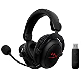 HyperX Cloud Core –Auriculares inalámbricos para juegos de PC, con audio espacial de DTS Headphone:X, almohadillas de espuma viscoelástica, carcasa de aluminio resistente