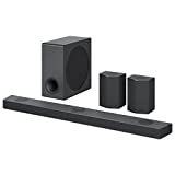 LG S95QR - Barra de Sonido Inteligente, 810W, 9.1.5 Canales, 5 Altavoces Atmos Verticales, Altavoces Traseros Incluidos, Sonido Envolvente Dolby Atmos, dst:X e IMAX, Color Negro